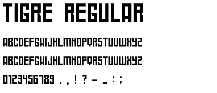 Tigre Regular font